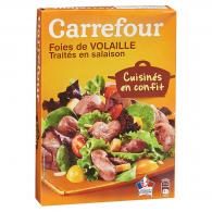 Foies de volaille cuisinés en confit Carrefour