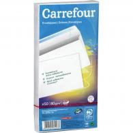 Enveloppes blanches X50 Carrefour