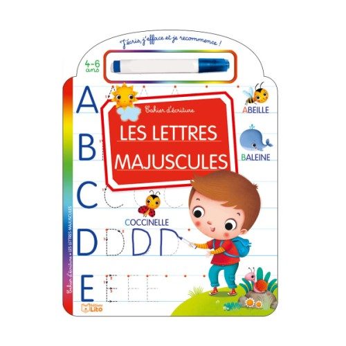 Livre effaçable J’écris les lettres majuscules