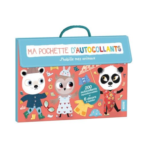 Livre J’habille les animaux Ma pochette d’autocollants