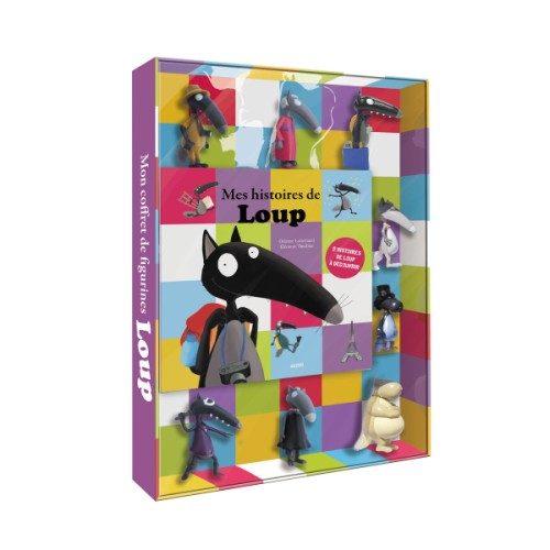 Coffret du Loup 8 figurines Loup n° 2 et 1 recueil d’histoires