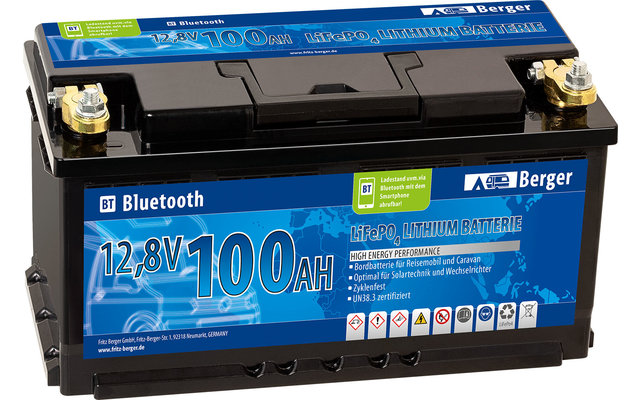 Batterie au lithium Berger 100 Ah avec Bluetooth