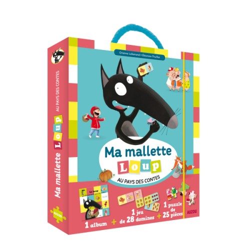 Livre Ma malette Loup au pays des contes Puzzle domino
