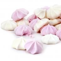 Bonbons meringues striées vanille/fraise