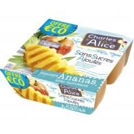 Compotes ananas s/sucres ajoutés Charles & Alice