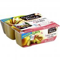Compotes pommes rhubarbe Charles & Alice