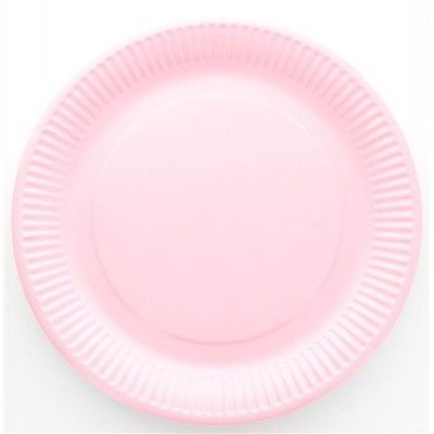 Assiette carton Rose laqué par 10