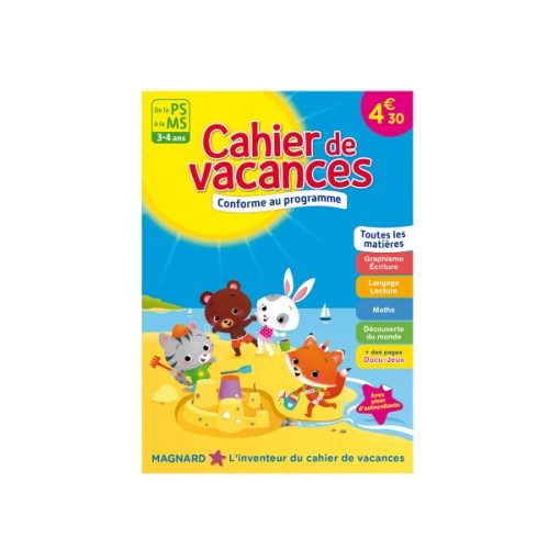 Cahier de vacances J’entre en moyenne section