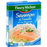 Plat cuisiné saumon oseille riz Fleury Michon