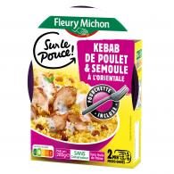 Plat cuisiné kebab poulet semoule Fleury Michon