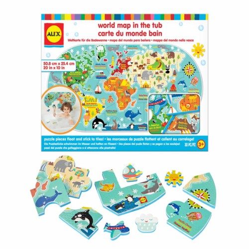 Carte du monde dans le bain