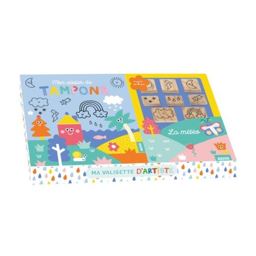 Livre Ma valisette d’artiste Mon atelier de tampons La météo