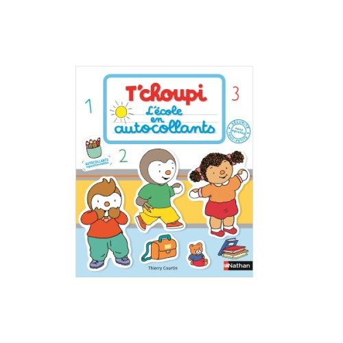 Livre T’choupi L’école en autocollants