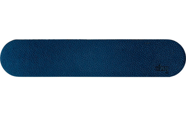 Silwy barre magnétique en métal 25 cm avec revêtement en cuir bleu