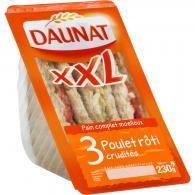 Sandwichs poulet rôti crudités Daunat