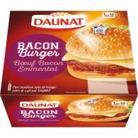 Bacon Burger bœuf bacon emmental Daunat