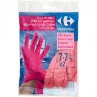 Gants de ménage latex 7-7 1/2 Carrefour