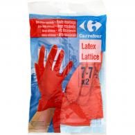 Gants de ménage latex 7-7 1/2 Carrefour