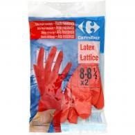 Gants de ménage latex haute résistance 8-8 1/2 Carrefour