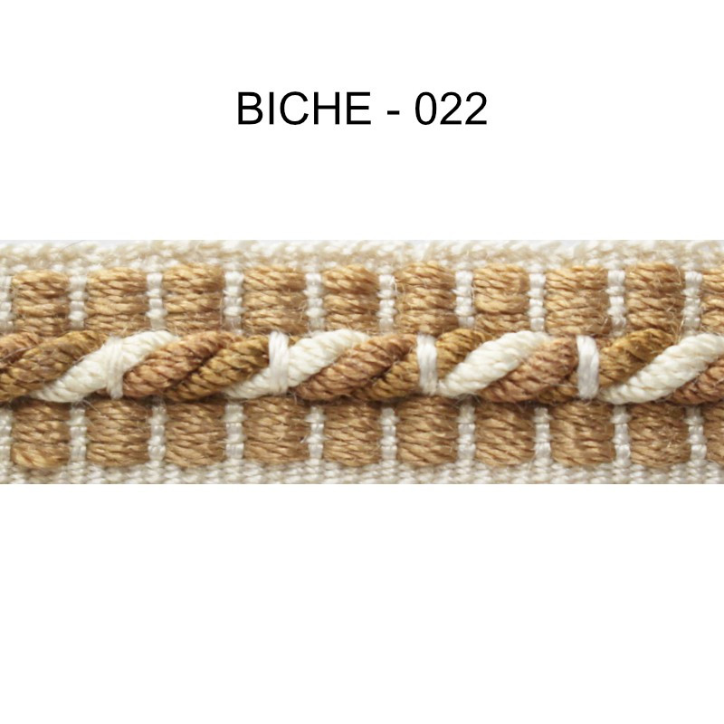 Galon cordonnet 12 mm Biche 022