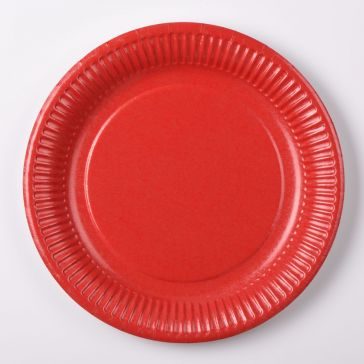 Assiette carton Rouge ø 23 cm par 20