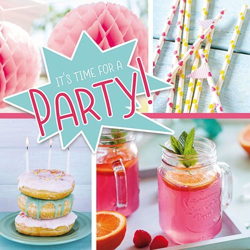 Serviette “Time To Party” par 20