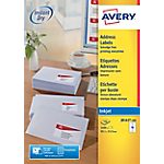 100 Feuilles pour étiquettes adresse jet d’encre – Avery – 16 étiquettes 99,1 x 33,9 mm