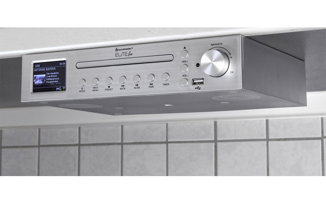 Soundmaster ICD2200SI Centre de musique sous le comptoir de la cuisine Radio Internet / DAB+ / FM