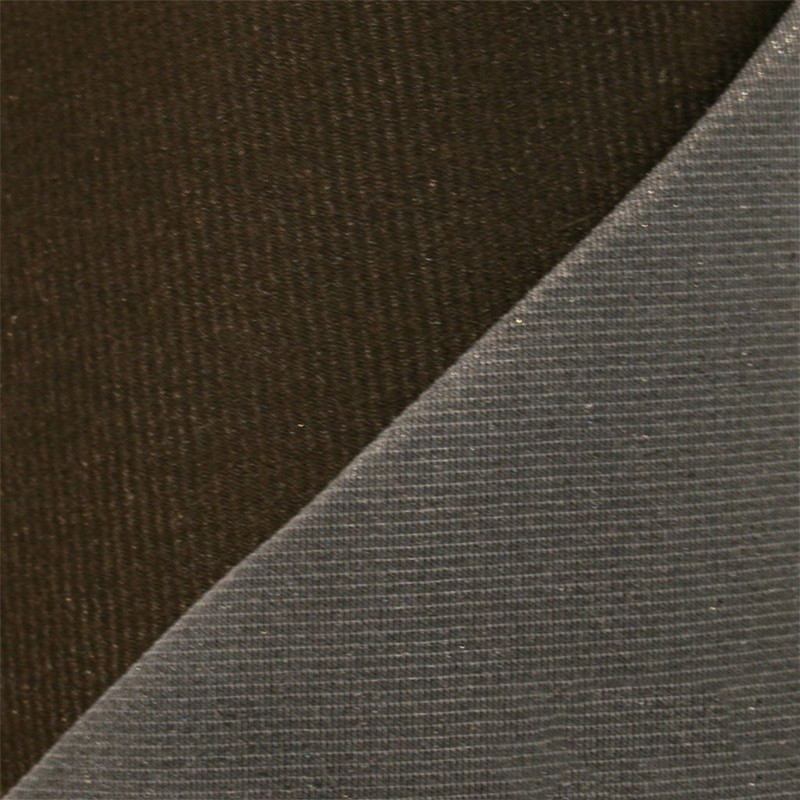 Maille grattée (toile jersey) marron – grise en 150 cm – le mètre