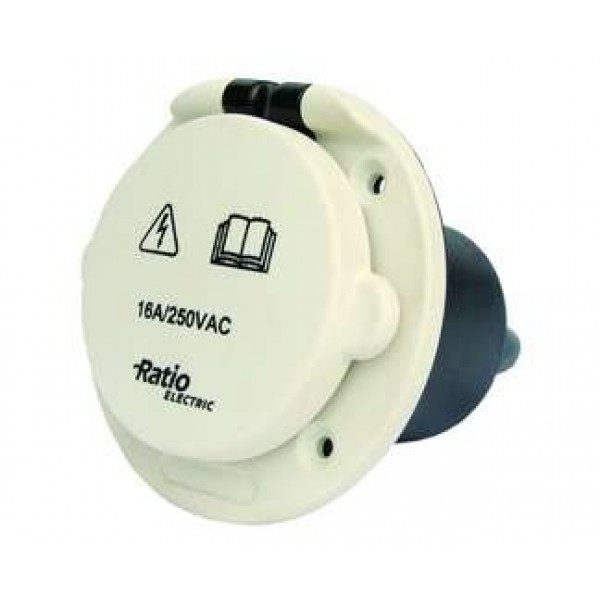 Socle de bord mâle Radio Electric composite IP56 – 16A/250V
