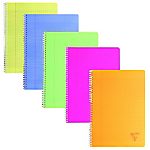 Cahier double spirale – Clairefontaine – Linicolor – 17 x 22 cm – grands carreaux – 100 pages – coloris assortis