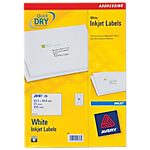 25 Feuilles pour étiquettes adresse jet d’encre – Avery – 18 étiquettes 63,5 x 46,6 mm