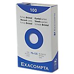 100 fiches Bristol blanches 75 x 125 mm – exacompta