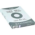 Fiches bristol – Exacompta – quadrillées non perforées l.210 x h.297 mm Blanc