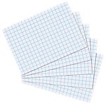 100 Fiches Bristol – Exacompta – non perforées – A5 – quadrillées blanches
