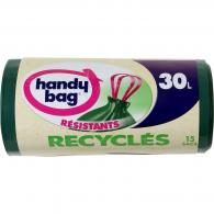 Sacs poubelle Résistants Recyclés 30 l Handy Bag
