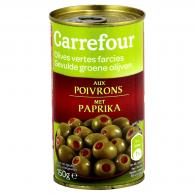 Olives vertes farcies aux poivrons Carrefour