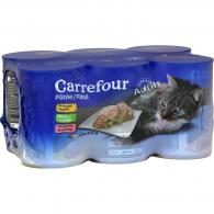 Pâtée pour chats poulet, lapin et saumon Carrefour