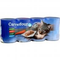 Pâtée pour chats adulte, 4 assortiments Carrefour
