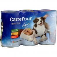 Pâtée pour chiens 3 assortiments Carrefour
