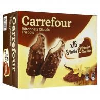 Glaces vanille chocolat Carrefour