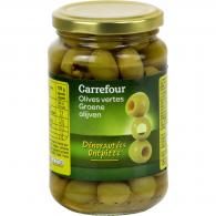 Olives vertes dénoyautées Carrefour
