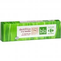 Dentifrice menthe bio Carrefour Agir Bio