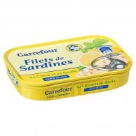 Filets de sardines citron et au basilic Carrefour