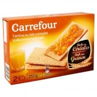 Biscottes au blé complet Carrefour