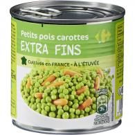 Petits pois et carottes extra-fins Carrefour