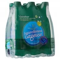 Eau minérale naturelle gazeuse Carrefour