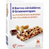 Barres de céréales chocolat cacahuètes Carrefour