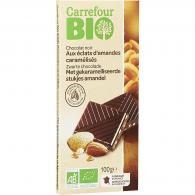 Chocolat noir amandes Carrefour Bio