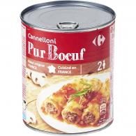 Plat cuisiné cannelloni pur bœuf Carrefour